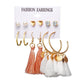 Geometric Tassel Dangle Earrings - Ctoox