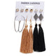 Geometric Tassel Dangle Earrings - Ctoox