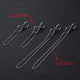 Korean Geometric Long Tassel Stud Earrings - Ctoox