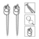 Korean Geometric Long Tassel Stud Earrings - Ctoox
