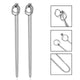 Korean Geometric Long Tassel Stud Earrings - Ctoox