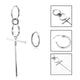 Korean Geometric Long Tassel Stud Earrings - Ctoox