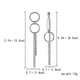 Korean Geometric Long Tassel Stud Earrings - Ctoox