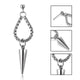 Korean Geometric Long Tassel Stud Earrings - Ctoox