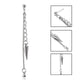 Korean Geometric Long Tassel Stud Earrings - Ctoox