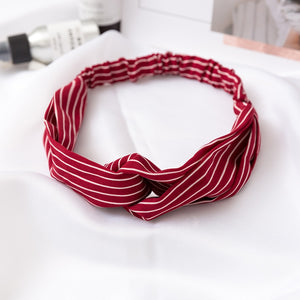 Women  Headband Vintage Cross Knot Elastic