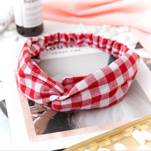 Women  Headband Vintage Cross Knot Elastic