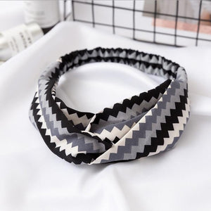 Women  Headband Vintage Cross Knot Elastic