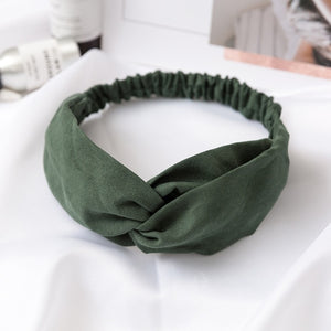 Women  Headband Vintage Cross Knot Elastic
