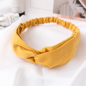 Women  Headband Vintage Cross Knot Elastic