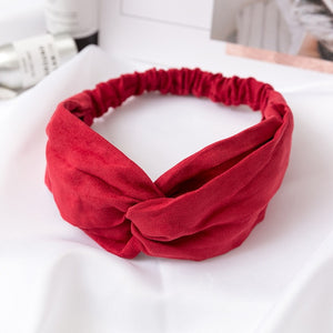 Women  Headband Vintage Cross Knot Elastic