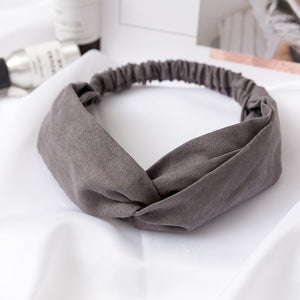 Women  Headband Vintage Cross Knot Elastic