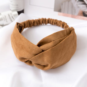 Women  Headband Vintage Cross Knot Elastic