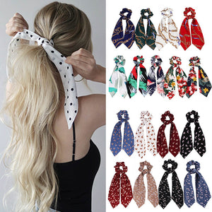 Ponytail Scarf Elastic Hair Rope for Women