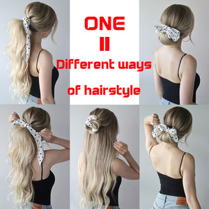 Ponytail Scarf Elastic Hair Rope for Women