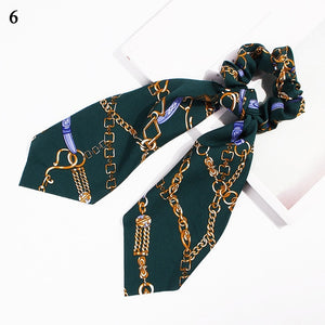 Ponytail Scarf Elastic Hair Rope for Women