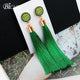 Bohemian Tassel Crystal Long Earrings - Ctoox