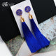 Bohemian Tassel Crystal Long Earrings - Ctoox