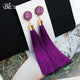 Bohemian Tassel Crystal Long Earrings - Ctoox