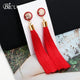 Bohemian Tassel Crystal Long Earrings - Ctoox