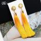 Bohemian Tassel Crystal Long Earrings - Ctoox