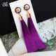 Bohemian Tassel Crystal Long Earrings - Ctoox