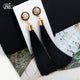 Bohemian Tassel Crystal Long Earrings - Ctoox