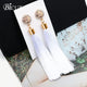 Bohemian Tassel Crystal Long Earrings - Ctoox