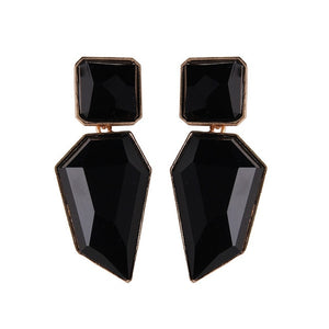 Crystal Acrylic Drop Earrings Handmade