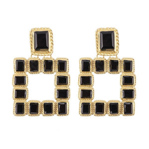 Crystal Acrylic Drop Earrings Handmade