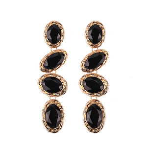 Crystal Acrylic Drop Earrings Handmade