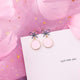 Korean Pink Flower Sweet Geometric Earring