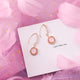 Korean Pink Flower Sweet Geometric Earring