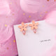 Korean Pink Flower Sweet Geometric Earring