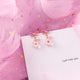 Korean Pink Flower Sweet Geometric Earring
