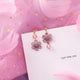 Korean Pink Flower Sweet Geometric Earring