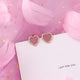 Korean Pink Flower Sweet Geometric Earring