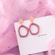 Korean Pink Flower Sweet Geometric Earring