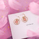 Korean Pink Flower Sweet Geometric Earring