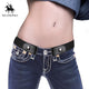 punk style buckle-free belt for ladies