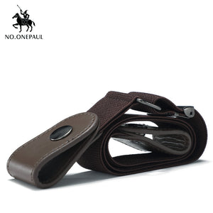 punk style buckle-free belt for ladies