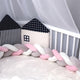 Baby Bumper Bed Braid Knot Pillow Cushion - Ctoox