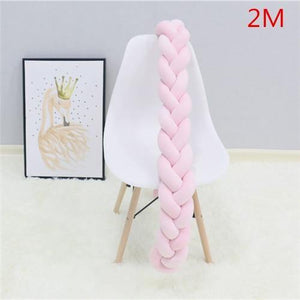 Baby Bumper Bed Braid Knot Pillow Cushion - Ctoox