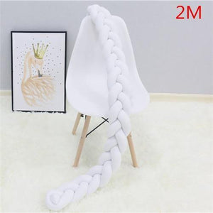 Baby Bumper Bed Braid Knot Pillow Cushion - Ctoox