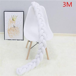 Baby Bumper Bed Braid Knot Pillow Cushion - Ctoox