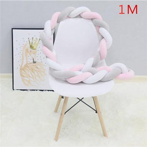Baby Bumper Bed Braid Knot Pillow Cushion - Ctoox