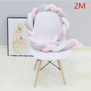 Baby Bumper Bed Braid Knot Pillow Cushion - Ctoox