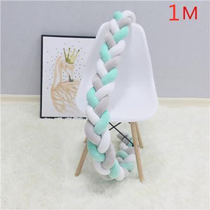 Baby Bumper Bed Braid Knot Pillow Cushion - Ctoox