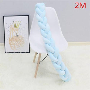 Baby Bumper Bed Braid Knot Pillow Cushion - Ctoox