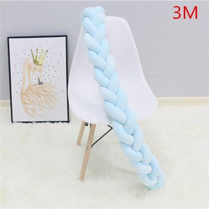 Baby Bumper Bed Braid Knot Pillow Cushion - Ctoox